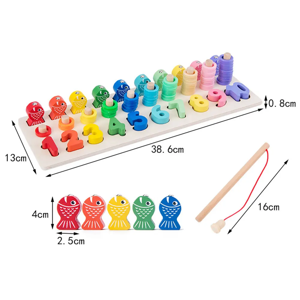 Детская деревянная цифровая вычислительная конструкция подходящая форма