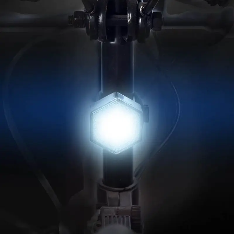 

Super Bright USB Rechargeable Hexagon Bicycle Taillights Waterproof Back Bike G99D