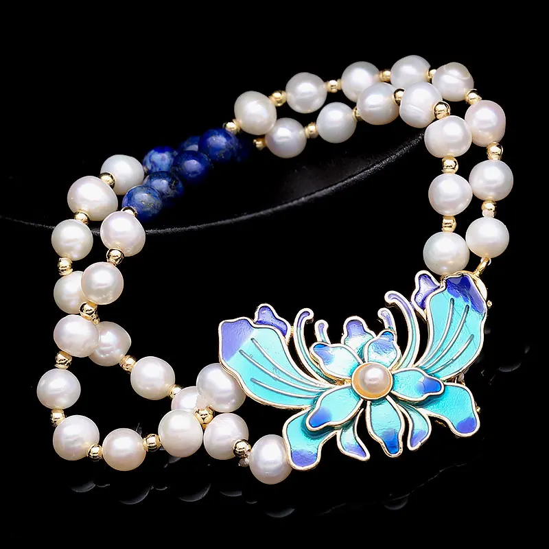 

LINGLADY pearls bracelet, ins-style niche bracelet, lurious baroque vintage bracelet