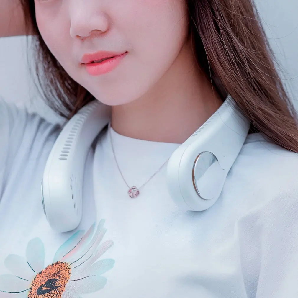 Вентилятор для шеи летний воздушный охлаждающий вентилятор без пузырьков