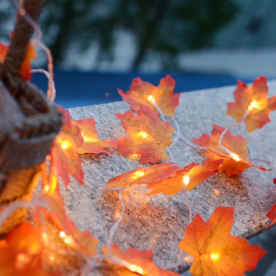 Светодиодная гирлянда из кленового стекла светодиодный светильник с питанием от