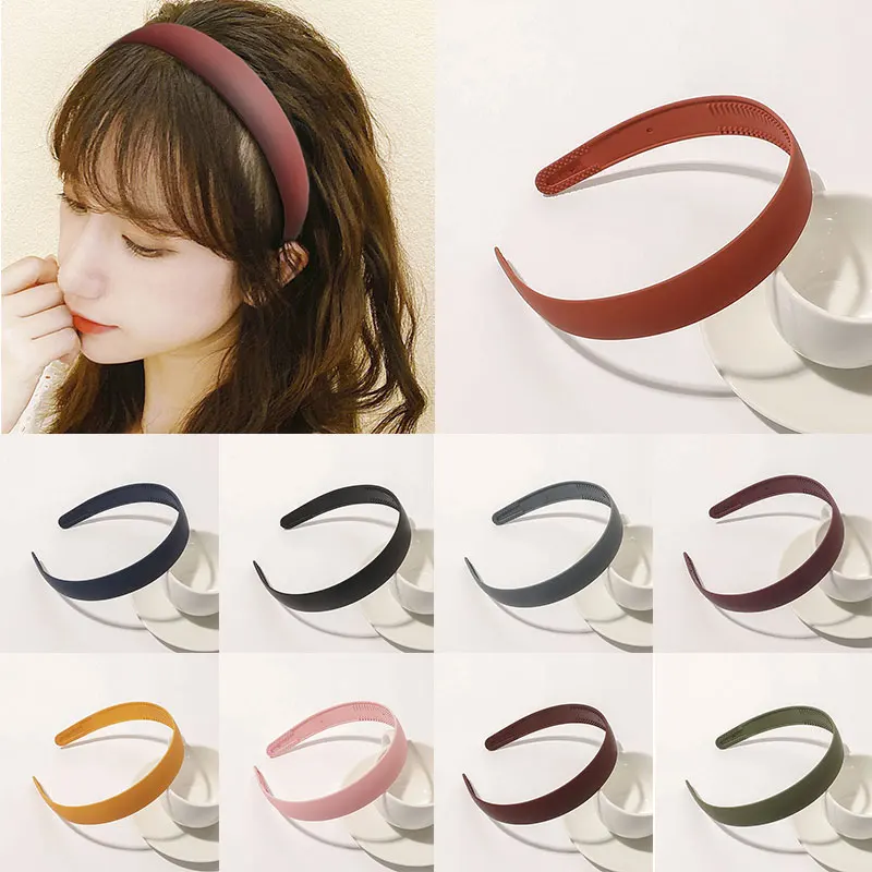 

Korean Plastic Headband Korean Style Fine Hair Accessories Matte Broad-brimmed Hair Hoop Frosted Headband Simple Style Head Hoop