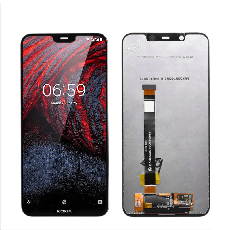 ЖК дисплей для Nokia 7 1 Plus X7 дигитайзер сенсорной панели в сборе сменная часть