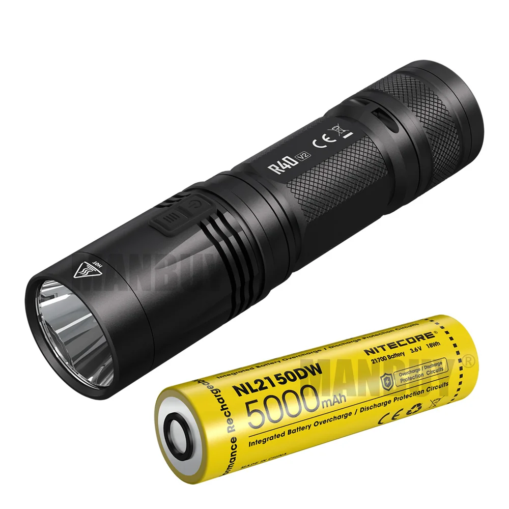 2021 Nitecore R40 V2 1200 люмен CREE XP-L2 V6 светодиодный фонарик USB-C Перезаряжаемые с зарядная