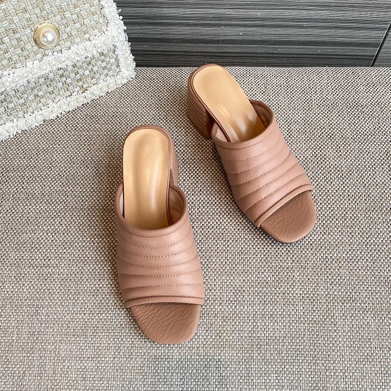 

2020 new fashion summer women sandals shoes sexy high heels soft leather comfortable shoes woman dress party shoes size 34-43