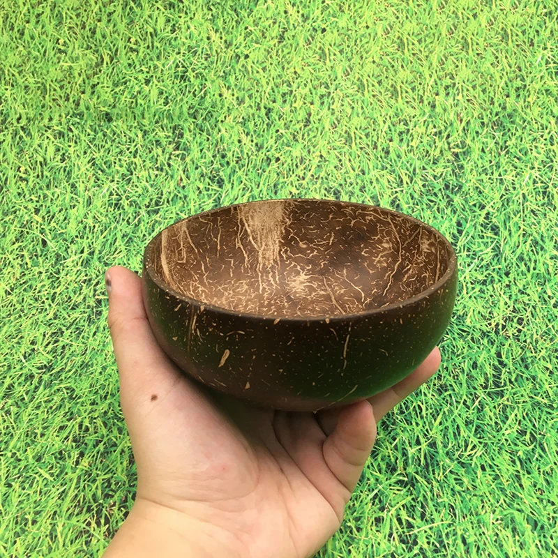 Деревянная миска из чистого натурального кокоса ложка посуда бутика десерт мусс