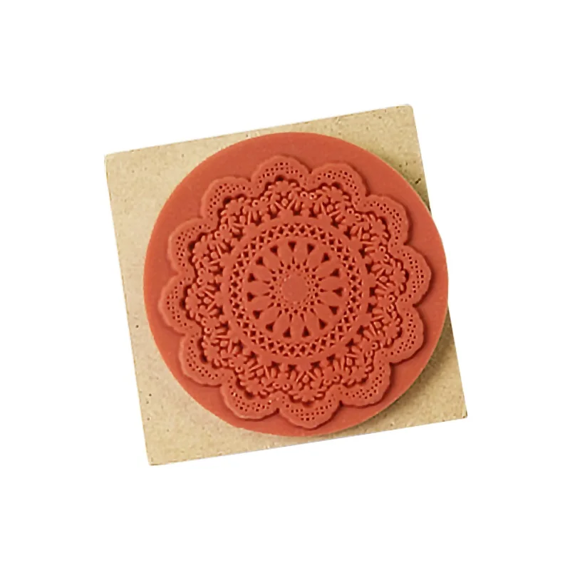 1 шт./лот Kawaii Романтический Деревянный резиновый альбом для штампов DIY кружевное украшение цветочный штамп 4,5X4,5 см