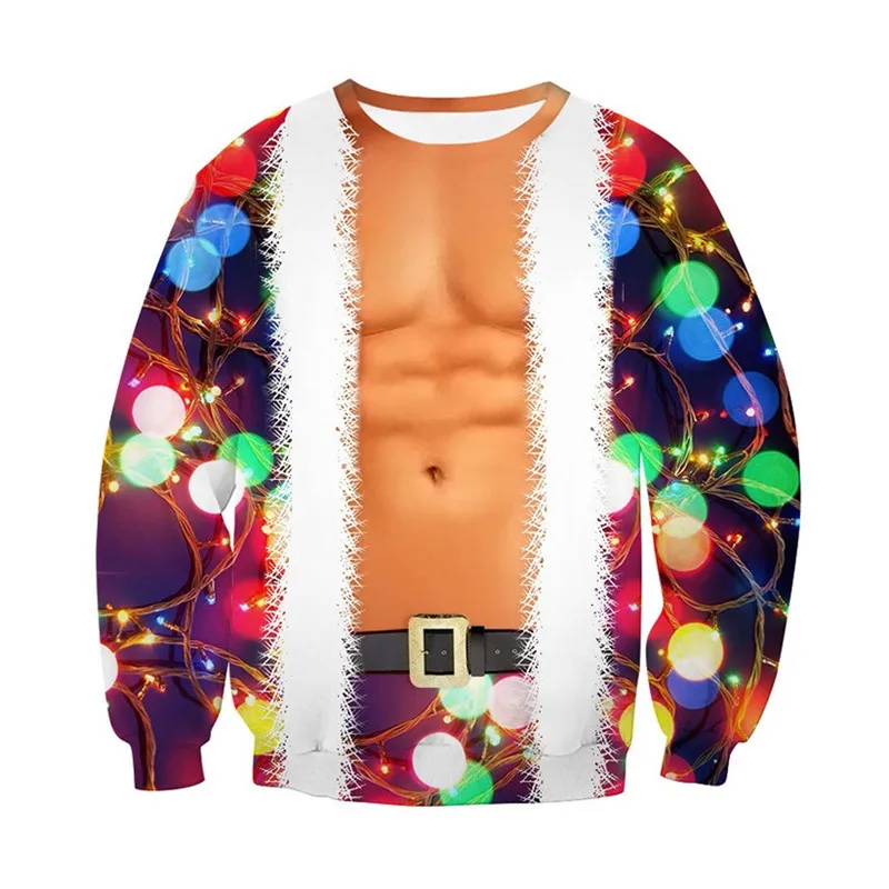 

Plus Size Ugly Christmas Sweater Sweatshirt 3D Funny Tacky Christmas Sweaters Men Women Holiday Party Xmas Sweaters Jumpers Tops