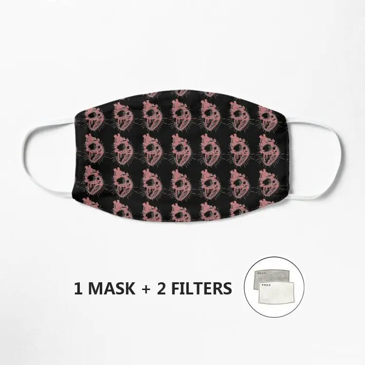 Маска для лица Brave hearth red, маска для рта, хлопковая, с мультяшным рисунком, антибактериальная