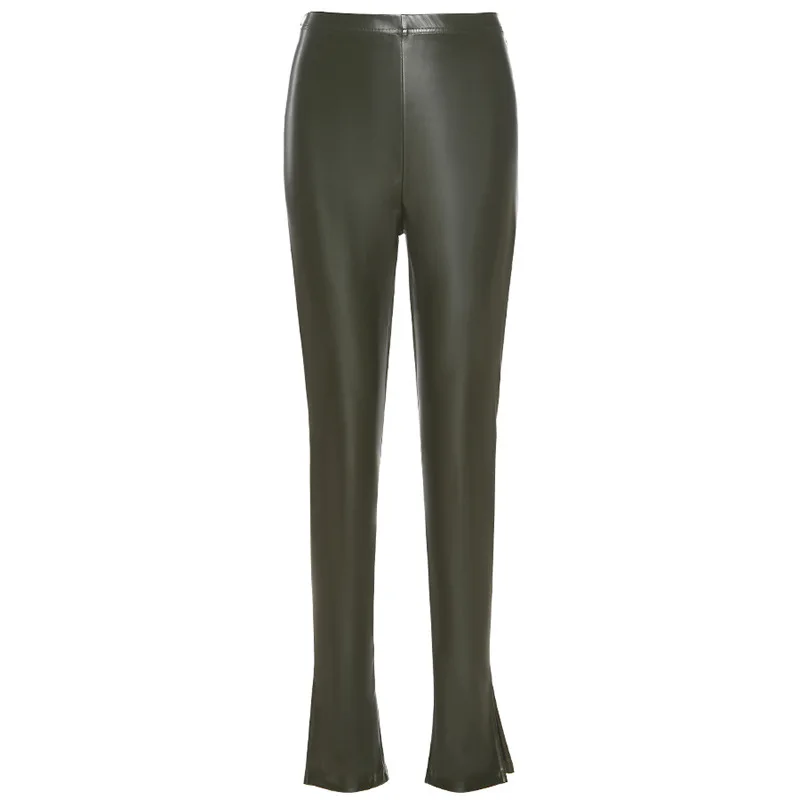 

Women PU Autumn Stretch Sexy Hips Long Trousers Elastic Hips Pants Slimming Leggings High Waist Club Pants Jeans Large Size