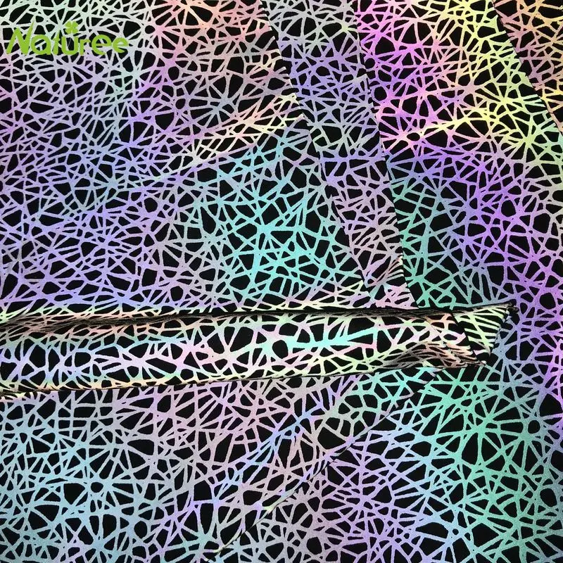 50 см * 150 цветная светоотражающая ткань Радужная светящаяся для Ветровки Куртка