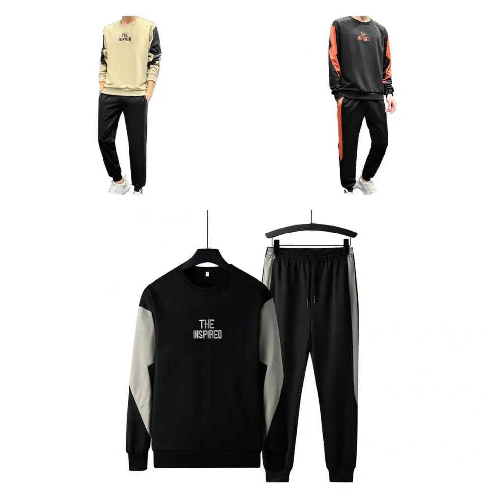 

Letter 2 Pcs/Set Fabulous All Match Br O Neck Men Tracksuit Two-piece for Work