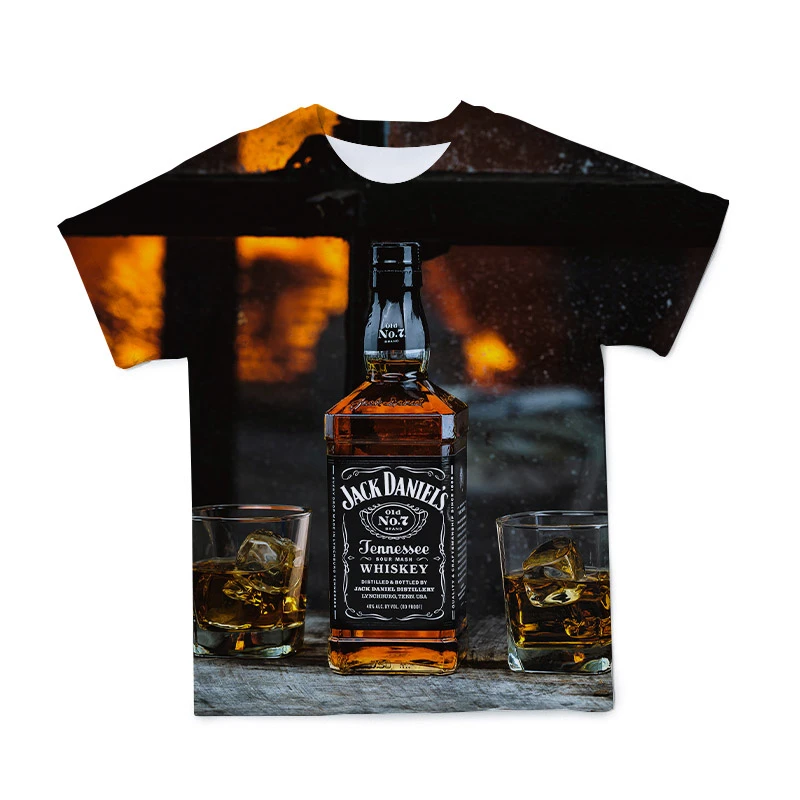 

Summer New Style Men's 3D T-shirt Clothing Diversified Wine Bottle Comfortable O-neck T-shirt Large Size 110-6XL (Customizable)