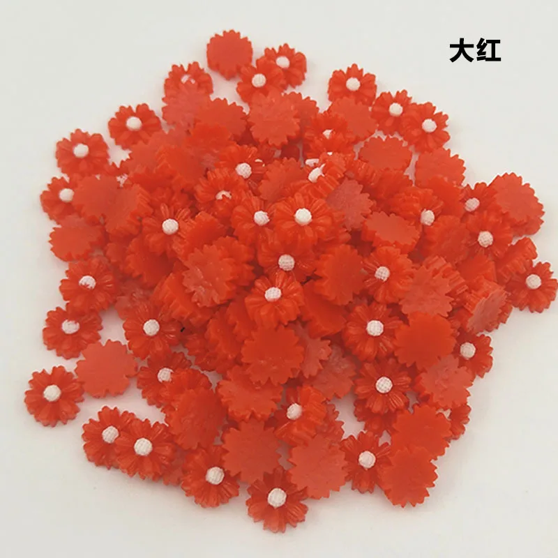 

9mm Cute Little Daisy Resin Flower Flat Back DIY Jewelry Accessories 200PCS Per Bag