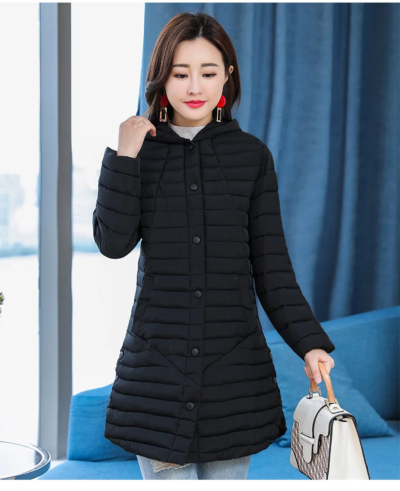 AliExpress New Style down Jacket Cotton-padded Clothes Women's Slimming WOMEN'S Dress Cotton-padded Jacket Thin Slim Fit Mi
