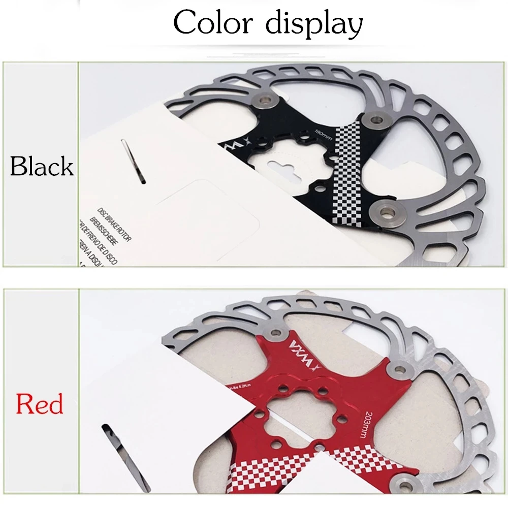 

VXM Bicycle 140 160 180 203mm disc brake rotor floating thickening anodized quick cooling ultra-light disc brake cable