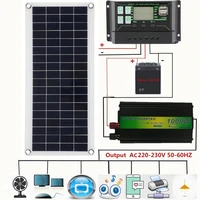 220v solar power system 30w solar panel battery charger 1000w 220w inverter usb kit complete controller 220v home grid camping