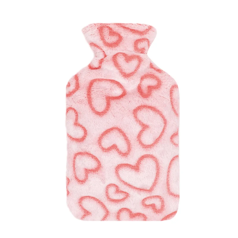 Heart Большая сумка для горячей воды, грелка для рук, зимняя грелка, 1000 мл, контейнер, наполненный водой, резиновая подкладка, грелка для рук - Цвет: Heart