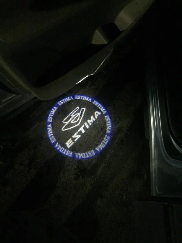 

2 pcs LED car door courtesy light ghost shadow welcome light logo projector emblem For ESTIMA