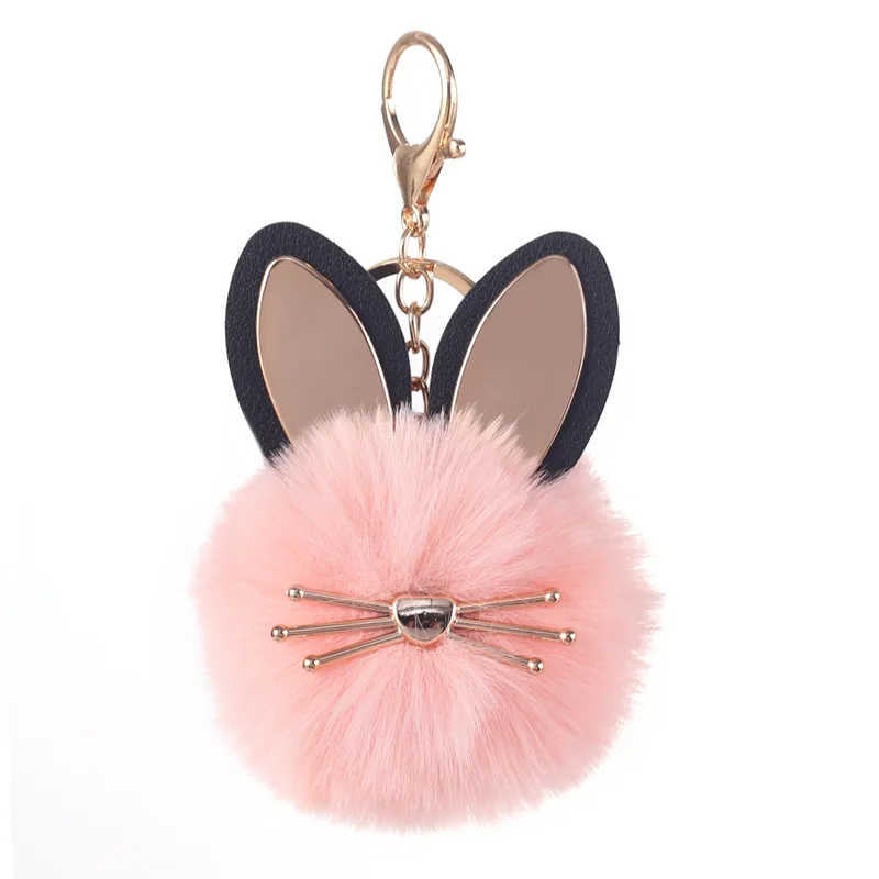 

Cute Cartoon Animal Cat Keychain for Women Kids Fashion Enamel Jewelry Charm Best Friend Gifts Fur Ball Key Chain Girl Gift 2020