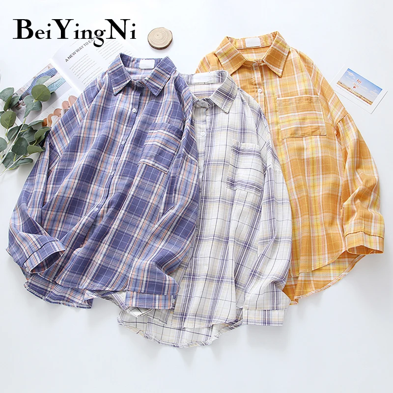 

Beiyingni блузки простого покроя Женский в Корейском стиле карман Chic свободные Harajuku однобортная блузка женские элегантные блузки женские Повсе...