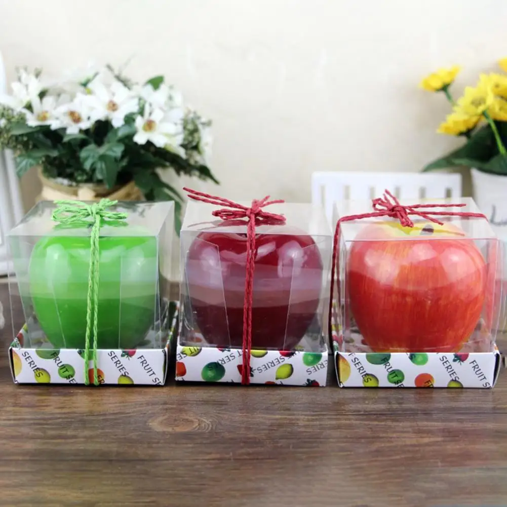 Свеча в форме яблока инновационная романтическая искусственное яблоко восковая