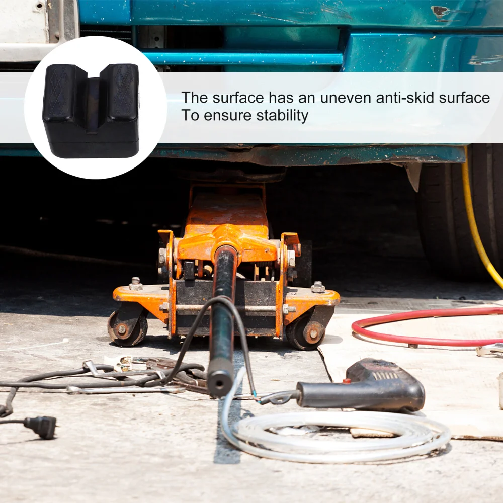 

4Pcs Rubber Jack Pads Practical Jack Adapter Pads Pinch Welds Protector (Black)