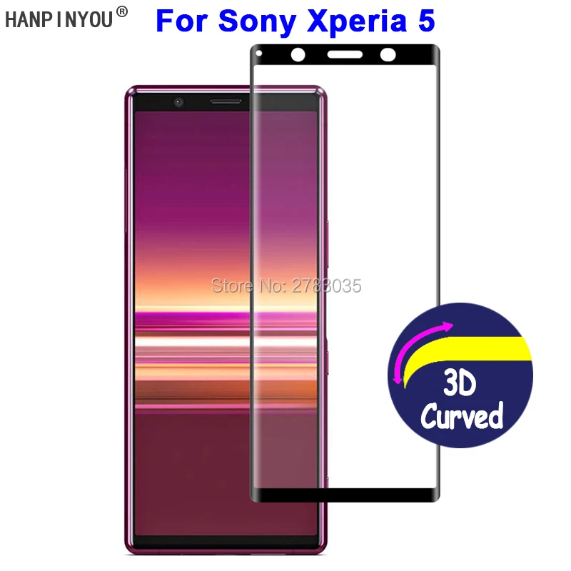 Для sony Xperia 5 6 1 &quot9 H твердость 3D полное покрытие тонкий закаленное изогнутое