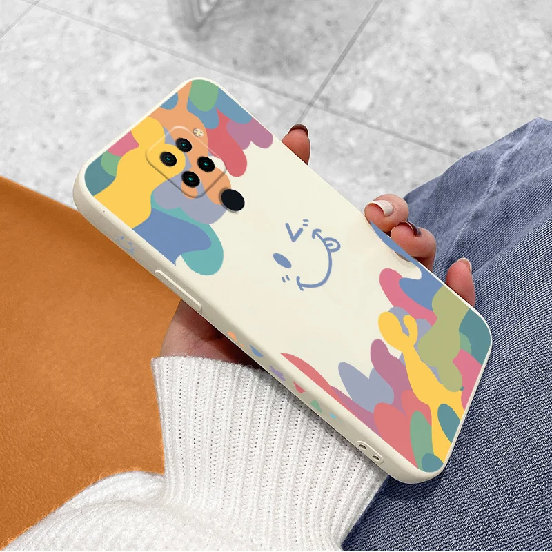 

Smiley Silicone Soft Case For Xiaomi Redmi Note 10 10S 9T 9 8 7 Pro MAX Redmi 10 9 9A 9T K40 K30 K20 Pro Shockproof Phone Cover