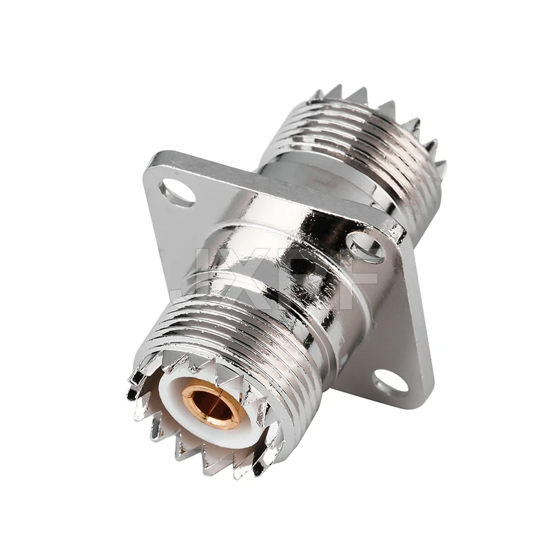 1PCS Coaxial radio frequency (rf) SO239 UHF to SO-239 adapter Square plate 4 holes connectors | Connectors