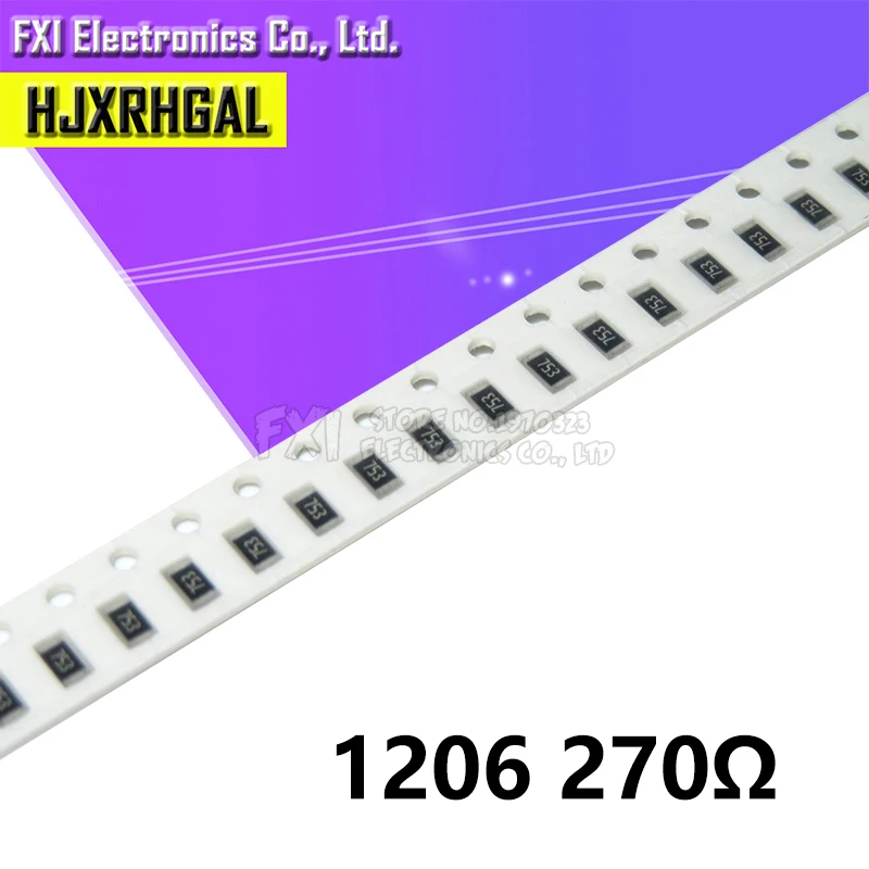100 шт. 1206 SMD резистор 270 Ом проволочного чипа 0 25 W 1/4W 270R 271 новый оригинальный|smd