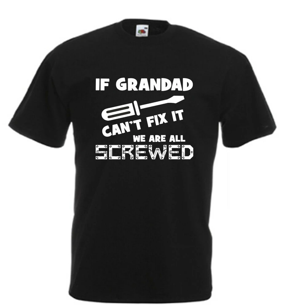 Оригинальная забавная футболка If Grandad CAN Fix It подарок на день рождения и Рождество