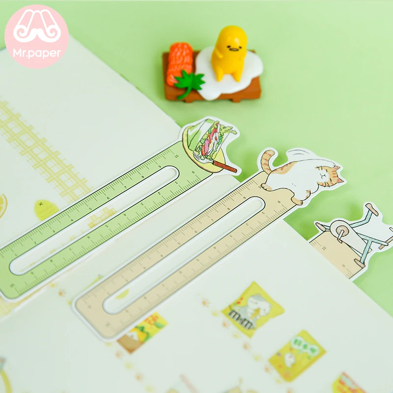 Mr paper 30 шт./кор. Kawaii Kitty линейка неправильные закладки для новизны книга чтения