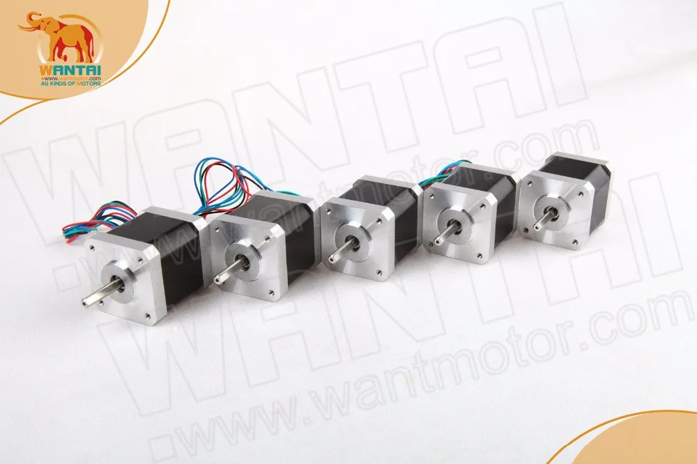 5PCS CNC Nema17 for 1.7A 4200g.cm 48mm length 2-Phases 0.9 degree Wantai Stepper Motor 42BYGHM809 | Обустройство дома