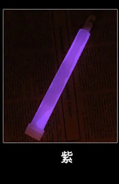 Purple 5 шт., 6 дюймов, многоцветная светящаяся палочка, химический светильник, палочка для кемпинга, аварийное украшение, вечерние, для клубов, новые поставки, химические флюоресцентные - Цвет: Purple