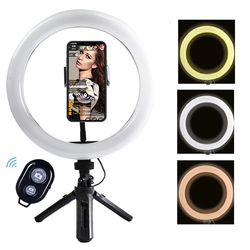 

Portable Selfie Ringlight Adjustable Tripod Remote Photography Lighting Phone Photo Led Ring Fill Light Lamp FIll