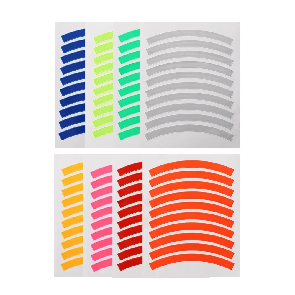 

10pcs Adhesive Reflective Tape Cycling Sticker Bike Reflector Tape Strip for Car Bicycle Motorcycle Scooter