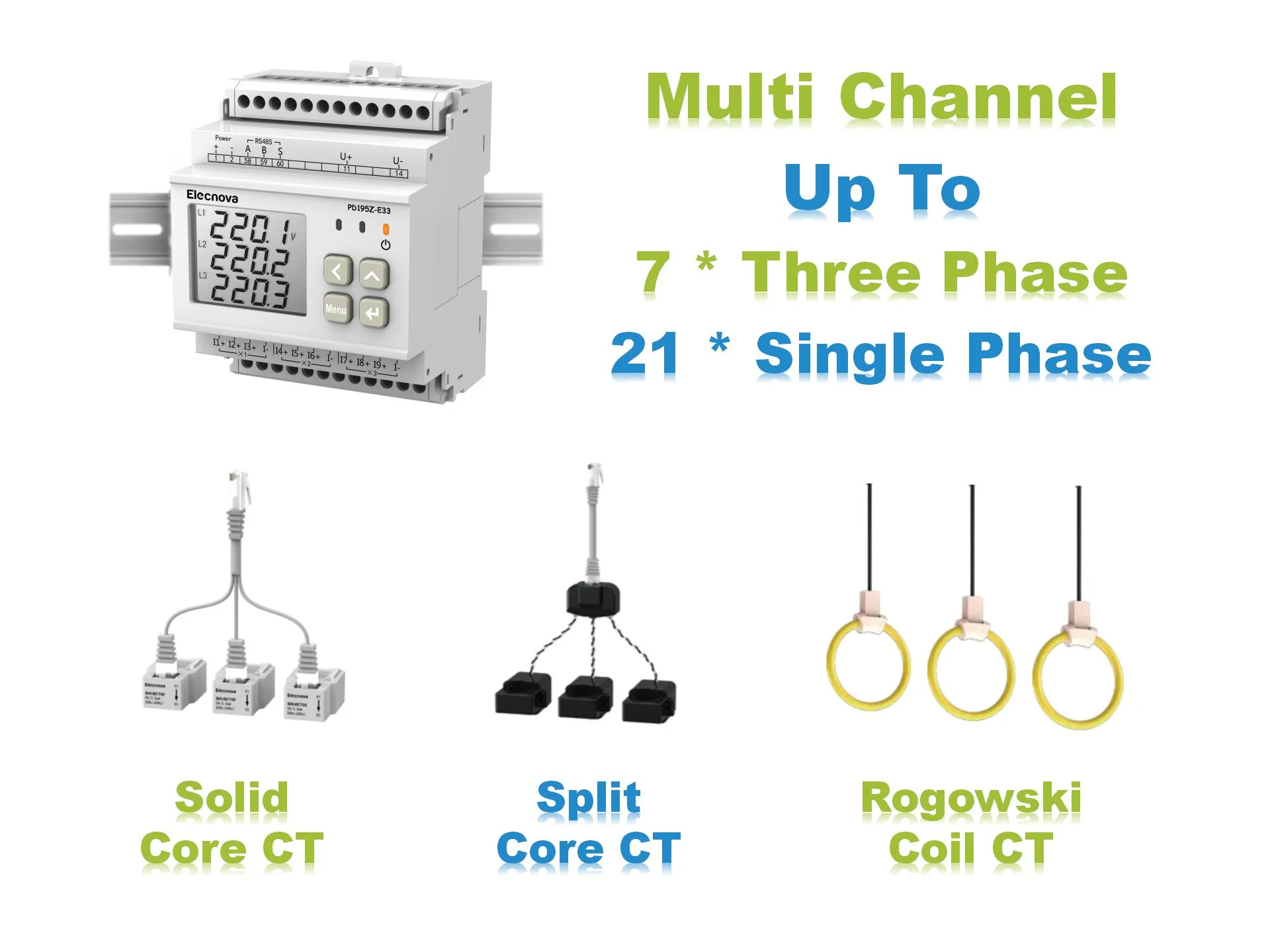 

DC 3 phase multi-functional RS485 GPRS other communication solar power meter