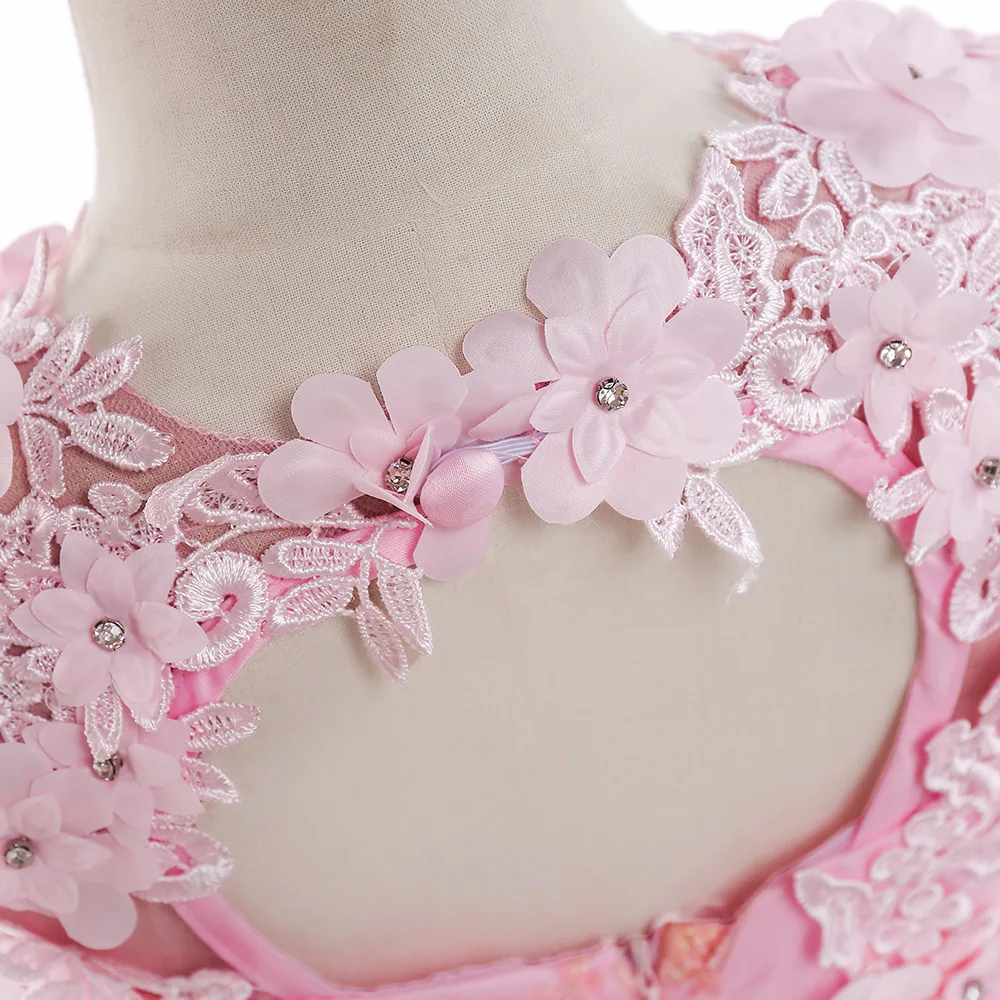 

Flower Girl Dress 2020 Girls'Back Hollow Flower Dress Flower Boy High-end Wedding Dress Elegant Girls' Flower-lace Banquet Dress