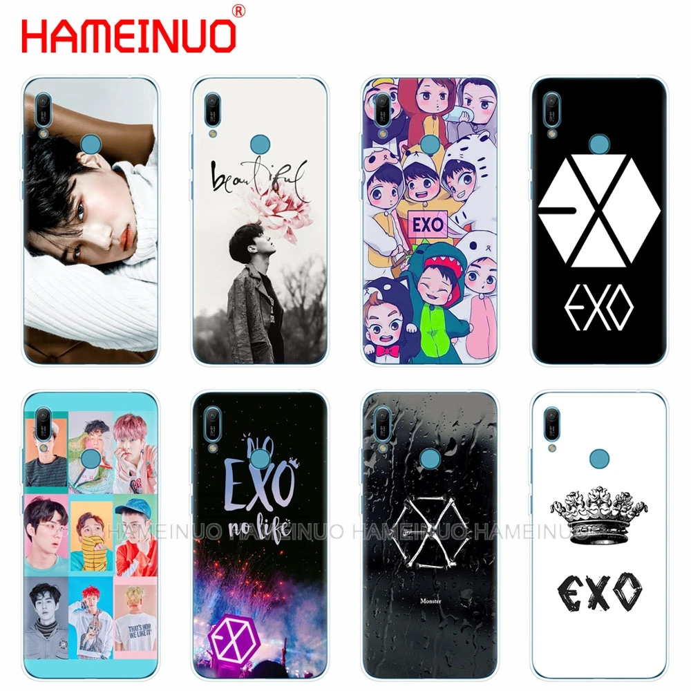 Силиконовый чехол для телефона huawei Y5 Y6 Y7 Y9 PRO PRIME 2019 honor 8s 8a 20 LITE 10i view V20 Kpop exo Lucky