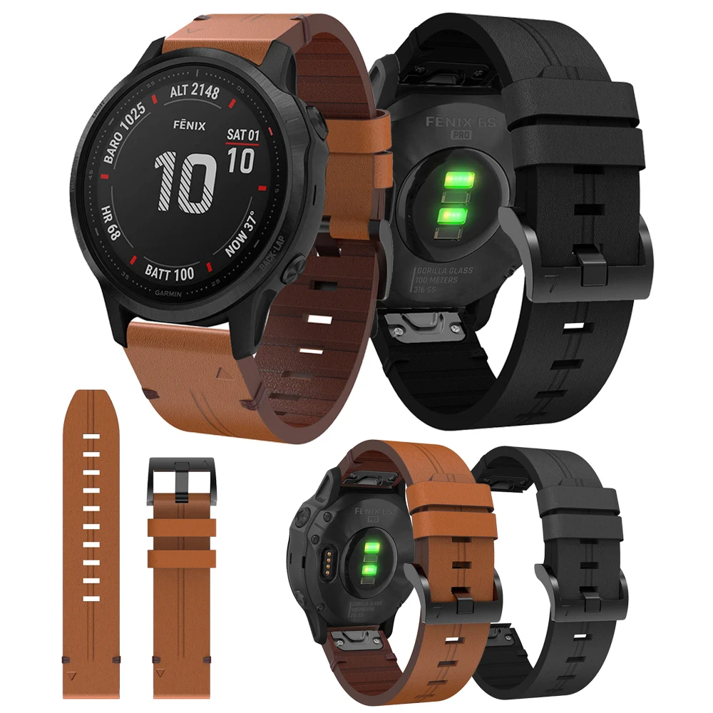 Ремешок из натуральной кожи для наручных часов легко устанавливаемый сменный