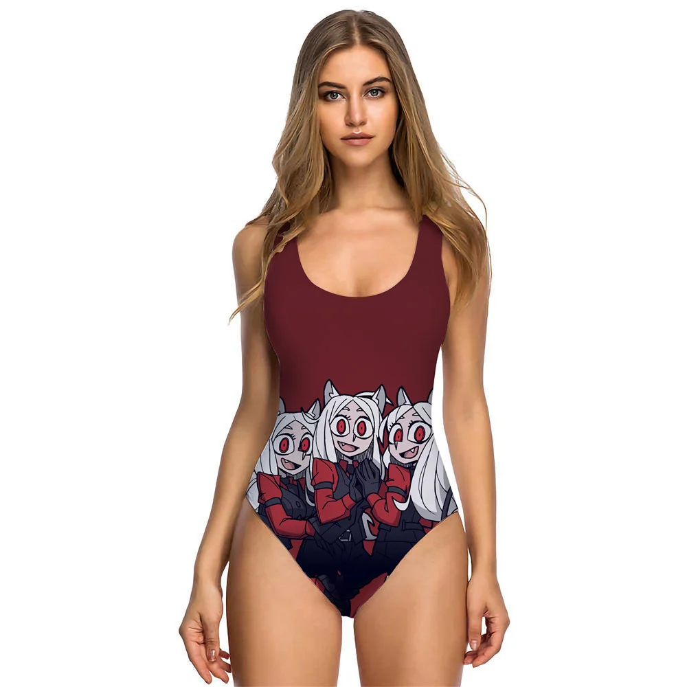 

Women Sexy U-Neck Vest Open Back 2021Summer 3D Bikini Dropshipping Fashion Printing Beach Swimsuit Padded Bikini