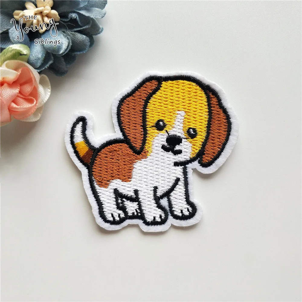 Нашивки с вышивкой пчела собака Медведь сделай сам аксессуары для детской одежды
