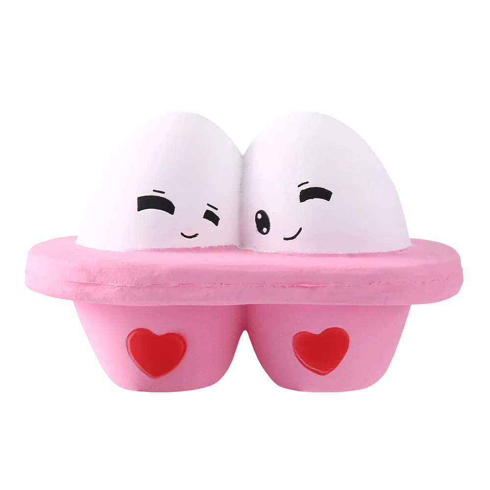 Kawaii Мультфильм милое яйцо сжимающееся медленно поднимающееся снятие стресса