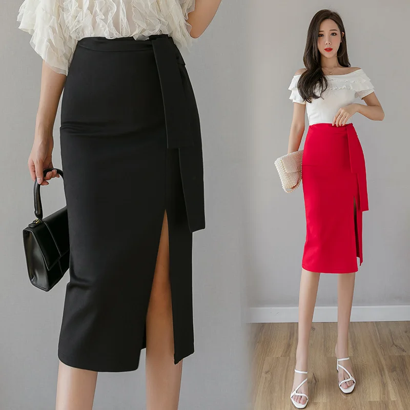 Офисные женские туфли Высокая Талия посылка юбка с высокой талией в Корейском