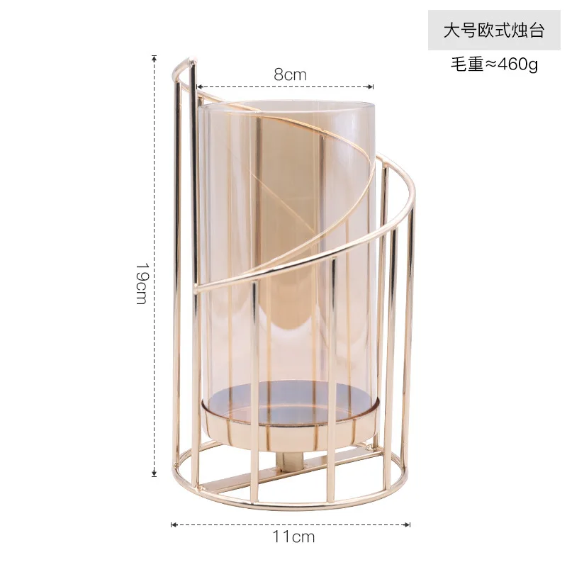 

Nordic romantic candlestick ornaments home living room luxury wrought iron candle decoration candlelight dinner props