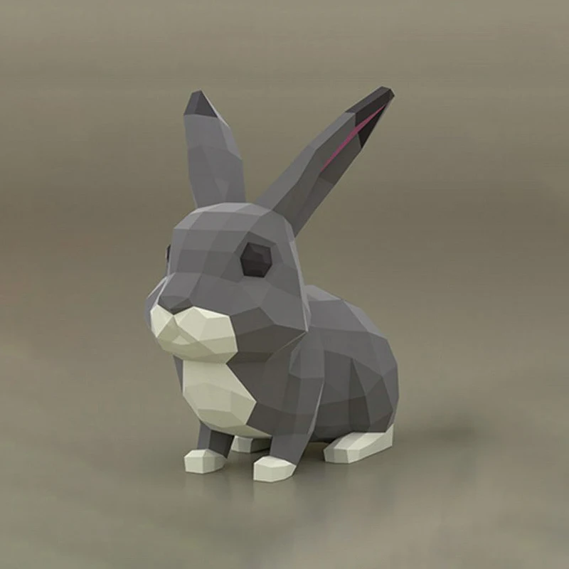 DIY домашнее украшение милая бумага с кроликом Модель 3D Пазлы игрушка животное для