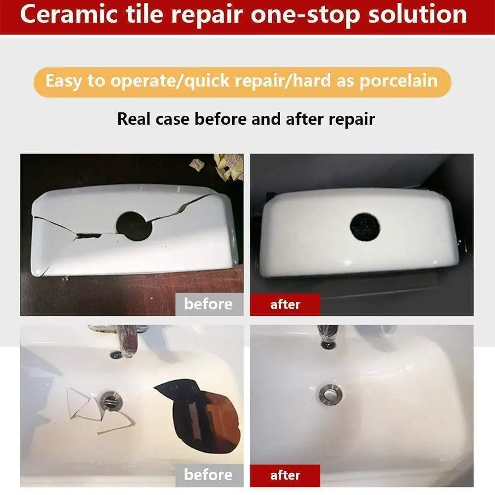 

Magic Ceramic Tile Repair Agent Ceramic Repair Paste Floor Toilet Bathroom Sink Tile Repair Agent Multipurpose