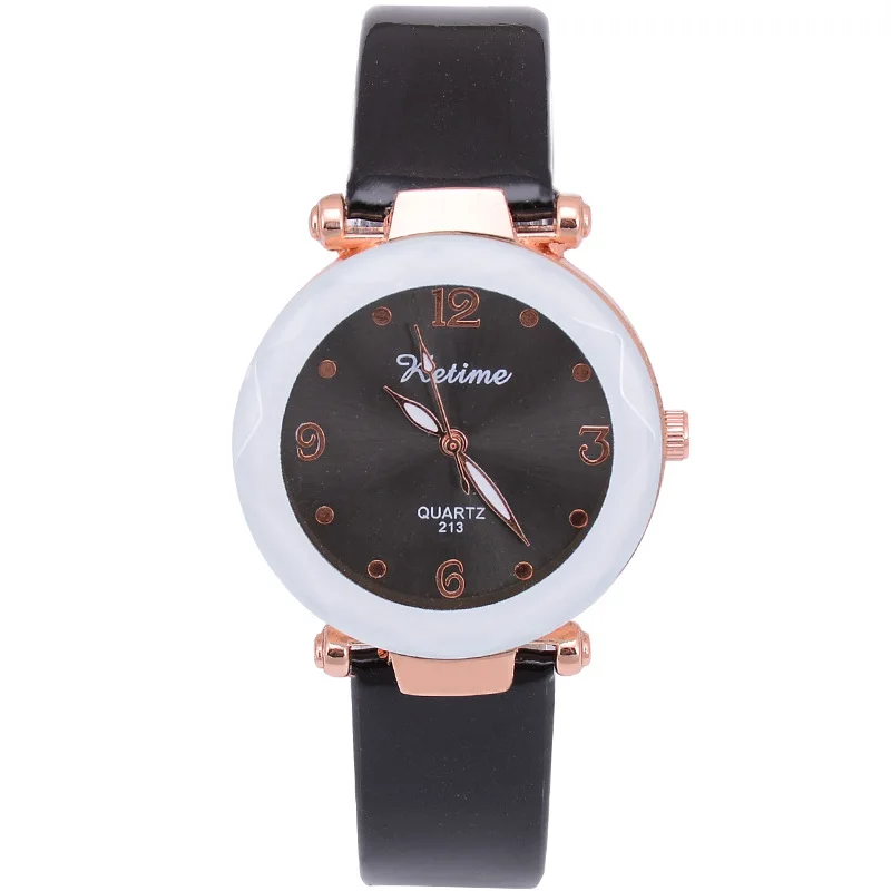 

Classic women's watch European and American fashion watch with quartz skin strap watch