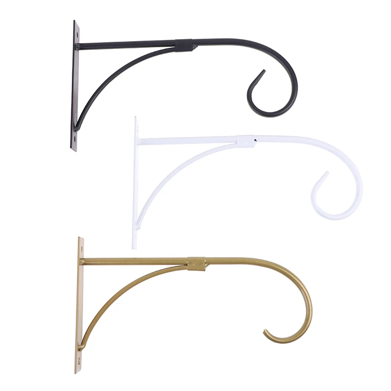 

1PC Hanging Plants Bracket Wall Planter Hooks Flower Pot Iron Lanterns Hanger